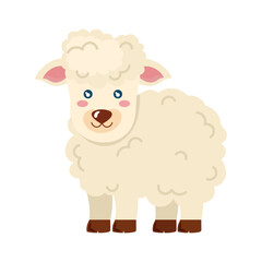 Wall Mural - Cute woolly sheep