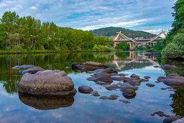 View of Ponte de Milenio at Ourense, Spain