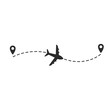 © rumini - airplane flight route icon vector element design template