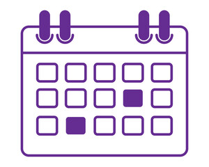 Sticker - event reminder on spiral calendar page