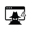© NUCLEUS - Spyware alarm icon design. Spy sign. Criminal, suspicious man, warning danger concept. isolated on white background