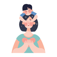 Sticker - mothers day, concept