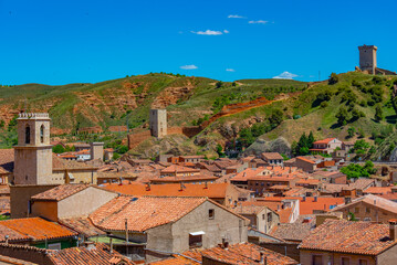 Wall Mural - Aerial view of Spanish town Daroca