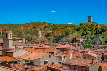 Wall Mural - Aerial view of Spanish town Daroca