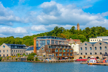 Wall Mural - Riverside of Avon in English town Bristol