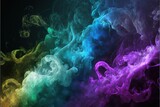 Fototapeta  - Colorful smoke, abstract background, wallpaper. Color bomb. Printable image. High quality. Generative AI