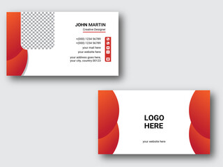 Creative and modern business card template, simple and clean design. 