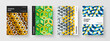 © pro - Multicolored mosaic pattern banner concept composition. Colorful postcard A4 design vector illustration collection.