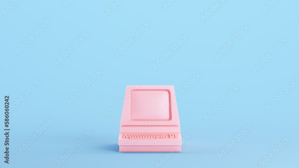 Pink Computer Retro Hardware Disk Keyboard Old Desktop System Screen ...