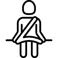 Wall Mural - Safety seat belt thin line icon. Vector illustration.