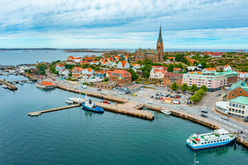 Wall Mural - Panorama view of Swedish town Lysekil