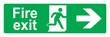 Fire exit arrow sign
