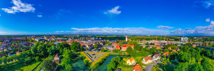 Wall Mural - Aerial view of Kristianstad bastion in Sweden