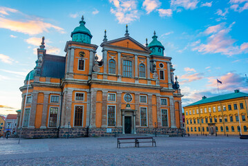 Wall Mural - Sunset view of Kalmar cathedral in Sweden
