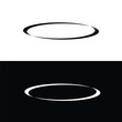Circle ellipse vector logo design