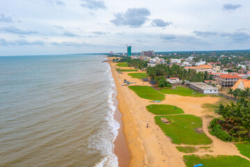 Sticker - Aerial view of Negombo beach in Sri Lanka