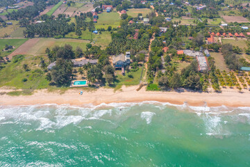 Canvas Print - Aerial view of Nilaveli beach at Sri Lanka