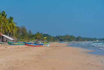 Canvas Print - Fishing boats at Trincomalee, Sri Lanka