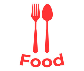 Wall Mural - 
Food. Set of fork and knife on a plate. Cutlery fork spoon and plate. vector sketch isolated	