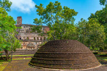 Sticker - Burial stupa at Polonnaruwa ruins at Sri Lanka