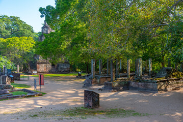 Sticker - Ruins of the quadrangle of Polonnaruwa ruins, Sri Lanka