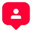 Follower notification icon transparent png