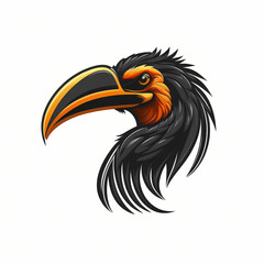 Wall Mural - Hornbill Logo. Generative AI