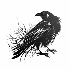 Poster - Raven Logo. Generative AI