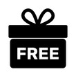 Free gift icon. vector illustration