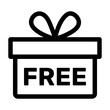 Free gift icon. vector illustration