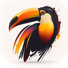 Sticker - Toucan Logo. Generative AI