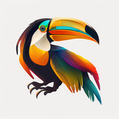 Sticker - Toucan Logo. Generative AI