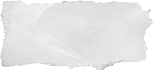 piece of white paper tear isolated on white background