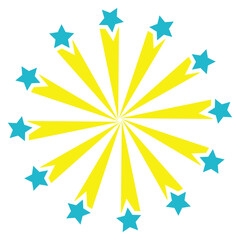 Wall Mural - starlight during pyrotechnics, a decorative element that can be used for summer and celebrations