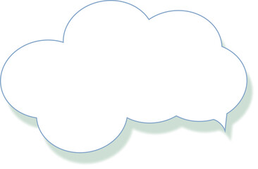 Wall Mural - Dialog message bubble with shadow effect