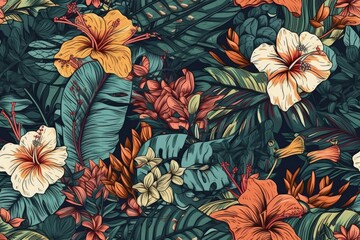 Wall Mural - colorful bouquet of flowers arranged on a table created with Generative AI technology