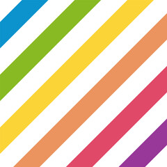 Wall Mural - rainbow diagonal bold line stripes diagonal colorful seamless pattern background vector