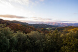 Fototapeta Do pokoju - Autumn sunrise in the top of mountain in La Garrotxa, Spain