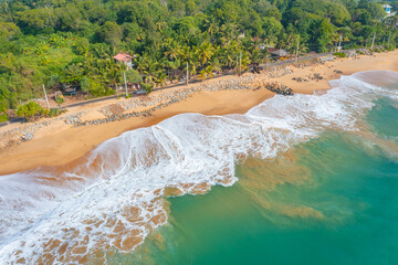 Sticker - Aerial view of Medaketyia beach at Sri Lanka