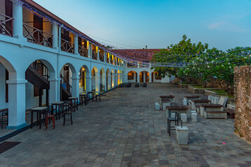 Sticker - Culinary district of Galle situated in an old hospital, Sri Lanka