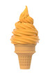 Soft ice icecream in waffle cone, png clipart isolated on transparent background