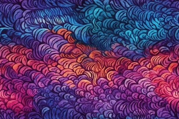 Wall Mural - abstract painting with vibrant colors and dynamic shapes created with Generative AI technology