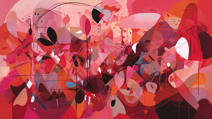 Wall Mural - red background generative ai