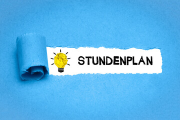 Wall Mural - Stundenplan