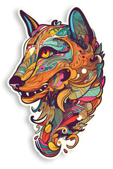 Naklejka na meble Beautiful t-shirt design of fox, vibrant colors. Generative ai