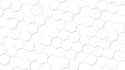 Wall Mural - Abstract background of hexagon. White honeycomb with a gradient color. Isometric geometry. colorful hexagons background. Random displacement. Good background. Simply geometric pattern and Copy space.