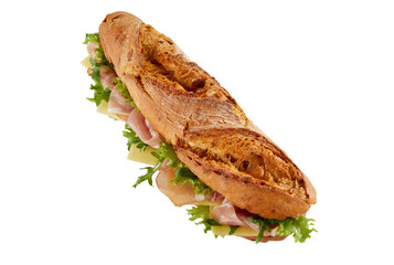 Wall Mural - Ham and cheese baguette