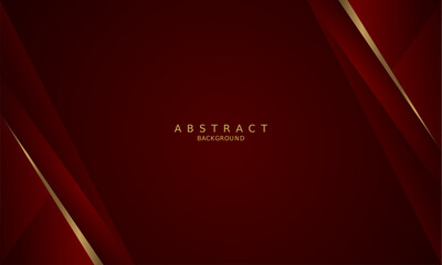 Wall Mural - dark red luxury premium background and gold line