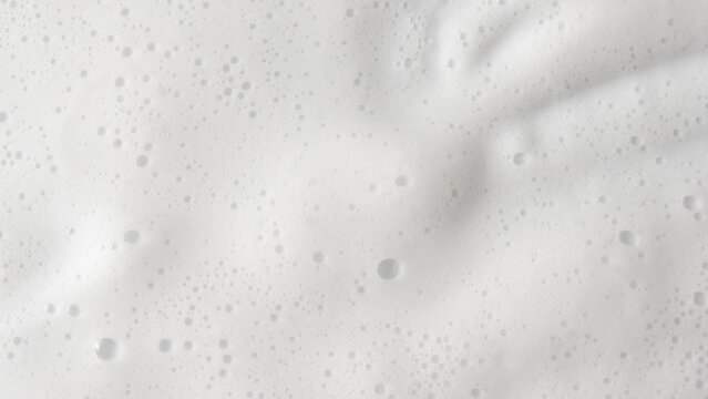 Wall Mural - Abstract background white soapy foam texture. Shampoo foam with bubbles