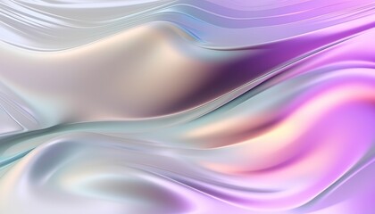 Abstract grainy 3d render holographic chromatic iridescent wave in motion colorful background. Dreamy gradient design element for banners, backgrounds, wallpapers and cover